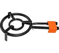 Garcima 20311 Paella - Quemador de Gas Natural de Doble Anillo, 30 cm, Acero, Negro