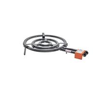Garcima 76050 - Hornillo paellero Gas Plano l-50 2 Fuegos, 51 x 75.50 x 12 cm, Color Negro