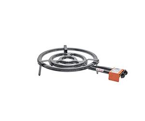 Garcima 76050 - Hornillo paellero Gas Plano l-50 2 Fuegos, 51 x 75.50 x 12 cm, Color Negro