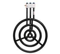 Garcima 76070 - Hornillo paellero Gas Plano l-70 3 Fuegos, 71 x 99 x 13,6 cm, Color Negro