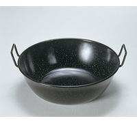 garcima 87036 La Ideal_Sartén Honda esmaltada Resistente con Dos Asas, 7,4 L, 7.4 litros, Acero, Negro