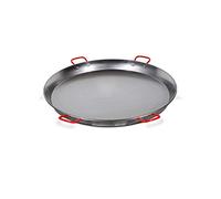 GARCIMA Paellera Valenciana de Acero Pulido Tradicional | Sartén para Paella Auténtica de Gran Conducción Térmica | Apta para Gas, Paelleros y Leña | Raciones de 2 a 120 Personas | Medidas de 26 cm a