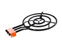 GARCIMA Paellero de Gas Butano Esmaltado Negro | Quemador de Gas para Paelleras de 20 cm a 70 cm | Hornillo Portátil para Cocina Exterior, Jardín y Barbacoa | Difusor de Fuego Homogéneo | Varias