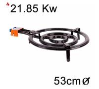 GARCIMA Quemador De Gas Butano Propano 1 Placa Paellero 53 cm Negro