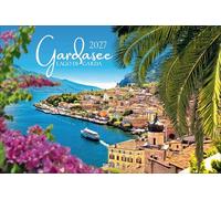Gardasee 2027: Großer Foto-Wandkalender über größten See Italiens. Panorama Querformat: 58 x 39 cm.