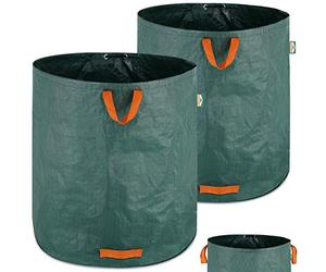 Gardebruk 2x Sacos para Desechos de Jardín XXL hasta 50Kg 500L 86x86 Saco Plegable Hidrófugo Asas Robustas