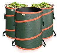 Gardebruk 3x Sacos para Desechos de Jardín hasta 30Kg 85L 50x47 Saco Plegable Hidrófugo Asas y Cordón