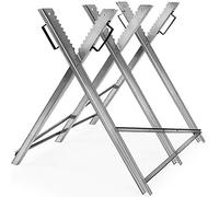 GARDEBRUK® Caballete para Cortar Leña Serrar Madera Soporte Motosierra Troncos Banco Plegable Antideslizante Capacidad 150Kg Metal Galvanizado