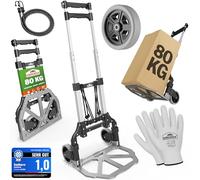 Carretilla para sacos aluminio plata/negro 80kg regulable en altura
