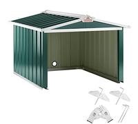 GARDEBRUK Garaje Robot Cortacésped Caseta 86x100x63cm Cubierta 86x100x63cm | Exterior, Metal, Verde, Cobertizo, Robots, Techo, Robóticos, Protección Cortacesped, Carport, Patio, Jardin, Guía cables