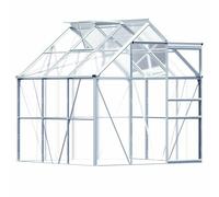 Gardebruk Invernadero de Aluminio Jardín Plantas 3,6m² 190x190cm Vivero Cobertizo 5,8m³ +Ventana Techo
