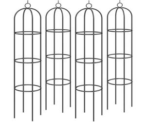 GARDEBRUK Obeliscos Rosas Enrejados Plantas 200x40cm Set de 4 Jardín | Soporte resistente, Columna, Arco, Rosales, Decorativo, Plantas trepadoras de vino, Entrada, Patio, Fácil montaje, Robustos