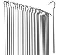 Gardebruk Set de 50 Clavijas de Acero Ø3,5mm x L20cm Estacas de Suelo para Sujetar Carpas Lonas Redes