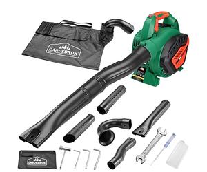 GARDEBRUK® Sopladora Aspiradora y Trituradora de Hojas Herramienta para Jardineria Multiuso 4en1