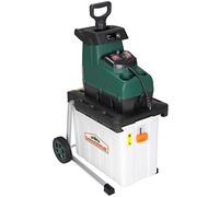 GARDEBRUK® Trituradora de Jardín Eléctrica, Tritura Ramas de 45mm, Hojas, Silenciosa, 3100W máx. Bolsa Recolección 60L, Residuos de Jardín, Herramienta Jardineria, Protección Sobrecarga