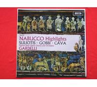 Gardelli, Lamberto - Gardelli, Lamberto Verdi Nabucco Highlights LP Decca SET367 EX/EX 1968 wide band grooved with insert, with Vienna State Opera Chorus & Orchestra