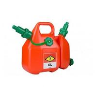 GARDEMAX Bidón Combinasdo doble 6 L + 2,5 L, gasolina, polietileno de alta densidad (HDPE) compatible con el sistema de llenado AUTO-STOP de Husqvarna