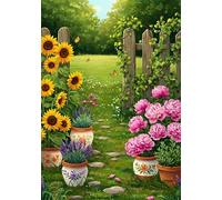 Garden 200 Piece Jigsaw Puzzles for Adults, Colourful, Challenging & Brainteasing Adult Puzzles 200 Pieces Sunflowers, Fun jigsaws for The Whole Family 14x10 Inch