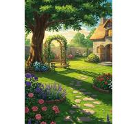 Garden 700 Piece Jigsaw Puzzles for Adults, Colourful, Challenging & Brainteasing Adult Puzzles 700 Pieces Yard Flower, Fun jigsaws for The Whole Family 20x15 Inch