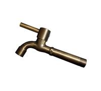 Garden al aire libre Monte de pared de pared fría grifo con mango único de malla para la piscina g1/2, acero inoxidable, bronce, 18 cm LWX