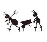 Garden Ant Ornament Stakes - Metal Decorative Lawn Sculptures, Outdoor Yard Art Decor, Weather Resistant Ground Inserts | Ideal Use For Garden Farm Yard Pathway Patio Landscaping Outdoor Spaces