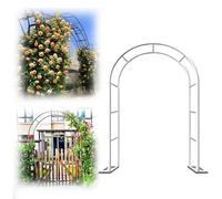 Garden Arch for Climbing Plants Metal Pergola for Vines Roses & Vegetables White Trellis for Outdoor Decoration Weddings & Patios (0.8x2x0.4m)