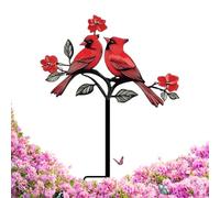 Garden Art Stakes - 60cm Bird Design Decorative Metal Stakes, Vibrant Colors , Outdoor Lawn Patio Porch Landscape Pathway Restaurant Decor Ornaments Markers Durable Fun Easy Install Use Home Yard X