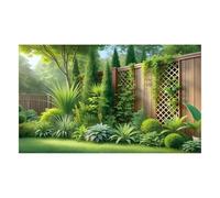 Garden Backdrop | 210x150cm Outdoor Decoration | Garden Fence Backdrop | Garden Fence Backdrop for Homeowners Photographers Renters Restaurant Coffee Shop Craft Fair Wedding Birthday Backyard Fence