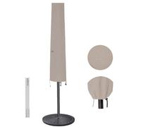 Garden Balsam Funda para sombrilla de patio de 6 a 9 pies, impermeable y duradera, con cremallera y barra