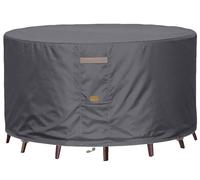 Garden Balsam Fundas impermeables resistentes para muebles de patio, resistentes a la decoloración, redondas, para mesa y sillas de exterior, 108 pulgadas de diámetro de 28 pulgadas de alto, color