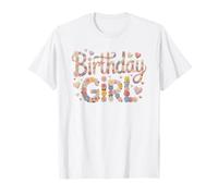 Garden Bday Girl Cumpleaños Flores Hija Oficialmente Camiseta