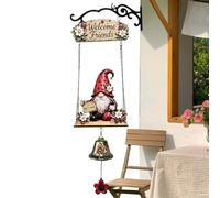 Garden Bells Vintage - Farmhouse Welcome Art, Windchime with GNOME Design