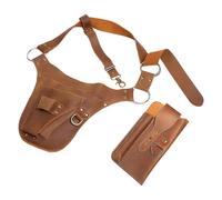 Garden Belt - Leather, 46.46x11.81x0.79in Waist Pouch Multi-Pocket Design | Durable Tool Storage Adjustable Garden Tool Belt, Utility Waist Pouch For Gardening, Lawn Care, Carpentry, Workshop Use