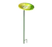 Garden Bird Bath, Metal Decor, 5.91x5.31x25.20 pulgadas Stake Accessories, Outdoor Ornament, Yard Supplies, Best Usage Accessory for Window Deck Patio Backyard Balcony Railing Ground Pool and Daily