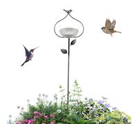 Garden Bird Bath, Rustic Metal Outdoor Water, Feeder Bowl with Weather Coating System, Standing Bird Bath Design, Farmhouse Garden Wildlife Drinking Station, Decorative Yard Patio Lawn Birdwatching