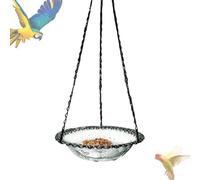 Garden Bird Bath - Water Feeder For Birds | Metal Birdhouse Hanger, Decorative Hangable For Backyard Birdwatching, Patio Wildlife Viewing, Deck Observation Apartment Window