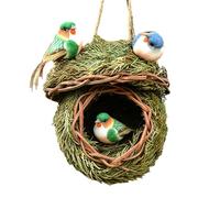 Garden Bird House, Outdoor Bird House, 3.94x5.51 Inches Breathable All Season Decoration for Nesting, Protective Birds Shelter, Wooden Birdhouse for Details, Windowsill Courtyard Yard Parks Usage