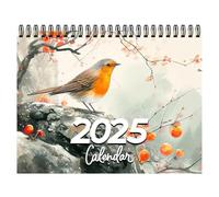 Garden Birds - 2025 Birds Edition Monthly,12-Month Desktop For Living Room, Bedroom, Study Room Photographic Pictures Of Patterns On Our High Brig