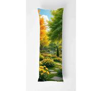 Garden Body Pillow Case Cover 50x150cm, Long Backrest Cushion Pillow Protector with Zipper, Decorative Bedding Pillowcase, Soft Body Pillow Cover for Couch Bedroom Plants