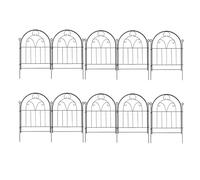 Garden Border Fence Set, 10 Piece Arched Panel, Outdoor Flower Bed Edging with Animal Barrier Design Feature, Landscaping Kit, Fence Panels with Reliable Build, Home Use for Backyard Garden Lawn