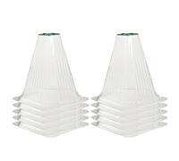 Garden Cloche Dome, Transparent Plant Cover, Small Greenhouse Dome, Outdoor Plant Cover, Antifreeze Plant Protector, Frost Protection Cover, Garden Slug Shield, 16.8x17.8x19cm/6.61x7.01x7.48 inches