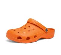 Garden Clogs Shoes Mens Womens Breathable Mesh Sandals Lakeland Active Mule Unisex Classic Clogs Non-Slip Outdoor Summer Slippers (Orange, Adult, Men, 13, Numeric, UK Footwear Size System, Wide)