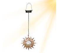 Garden Decor Lights, Star Moon Sun Shape Impermeable Decorative Lamp, Outdoor Solar Pendant Lighting For Pathway Yard Walkway Driveway Lawn Patio Outside Garden Decoración Night Landscape Accent Use