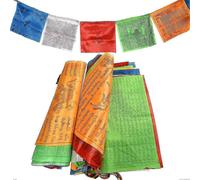 Garden Decorative 2 PCS 7M Buddhist Prayer Flag Strings Tibetan Buddhist Pennants (35.5 x 35.5cm) Outdoor Decoration-Good