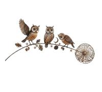 Garden Decorative Stakes - 65 Cm Patio Metal Sculpture Animals On A Branch | Rustic Outside Stakes | Charming Animals Perched On A Slender Branch For Backyard Courtyard Patio Porch Lawn Flower