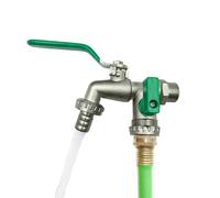 Garden Faucet Splitter - 2 Outlet 3/4 Inch Spigot, Stainless Steel DualOutlet Water Spigot, Frost Resistant Heavy Duty Tap | Hose Splitter for Irrigation, Car Wash, Plant Care, Lawn Yard Outdoor