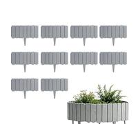 Garden Fence Border - 10 Pieces Short Decorative Fencing, Landscape Edging Border, Flower Bed Interlocking Barrier Panel | Outdoor Yard Lawn Path Perimeter Guard For Retaining Outdoor Landscape Yard