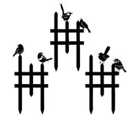 Garden Fence Border - Previene la intrusión de animal pequeña, Ornate Decorative Metal Bird, 3 piezas Ground Interlocking Set + 500 g Rust Resistant Frame, Durrable Wrought Iron Landscape Wir