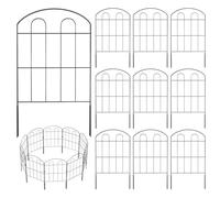 Garden Fence Panels, 10 piezas Rustproof Animal Barrier Fence, Sturdy Metal Wire, 22,83 x 12,6 pulgadas, ideal para camas de flores, caminos y barreras decorativas de patio
