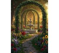 Garden Fountains 5000 Piece Jigsaw Puzzles for Adults, Colourful, Challenging & Brainteasing Adult Puzzles 5000 Pieces Plants, Fun jigsaws for The Whole Family 61x41 Inch